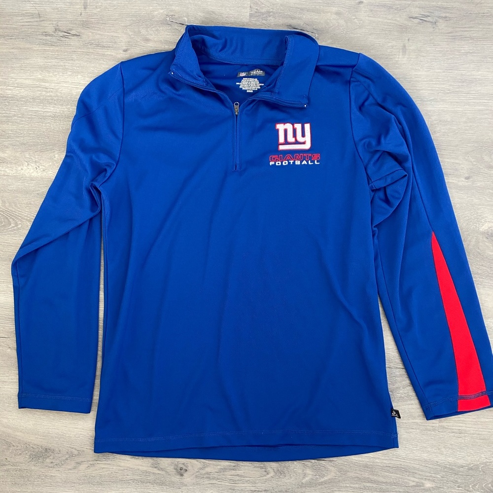 NFL Giants Football Quarter Zip Shirt M